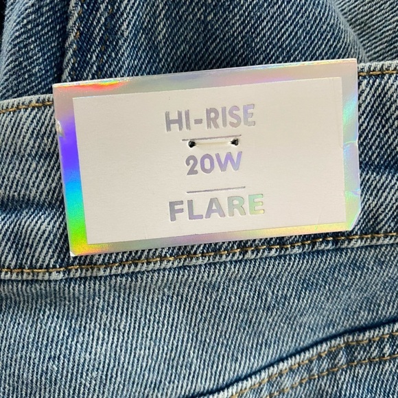 Tinseltown Plus Size Hi-Rise Flare Distressed Hem Denim Jeans NWT Size 20W - Picture 5 of 9